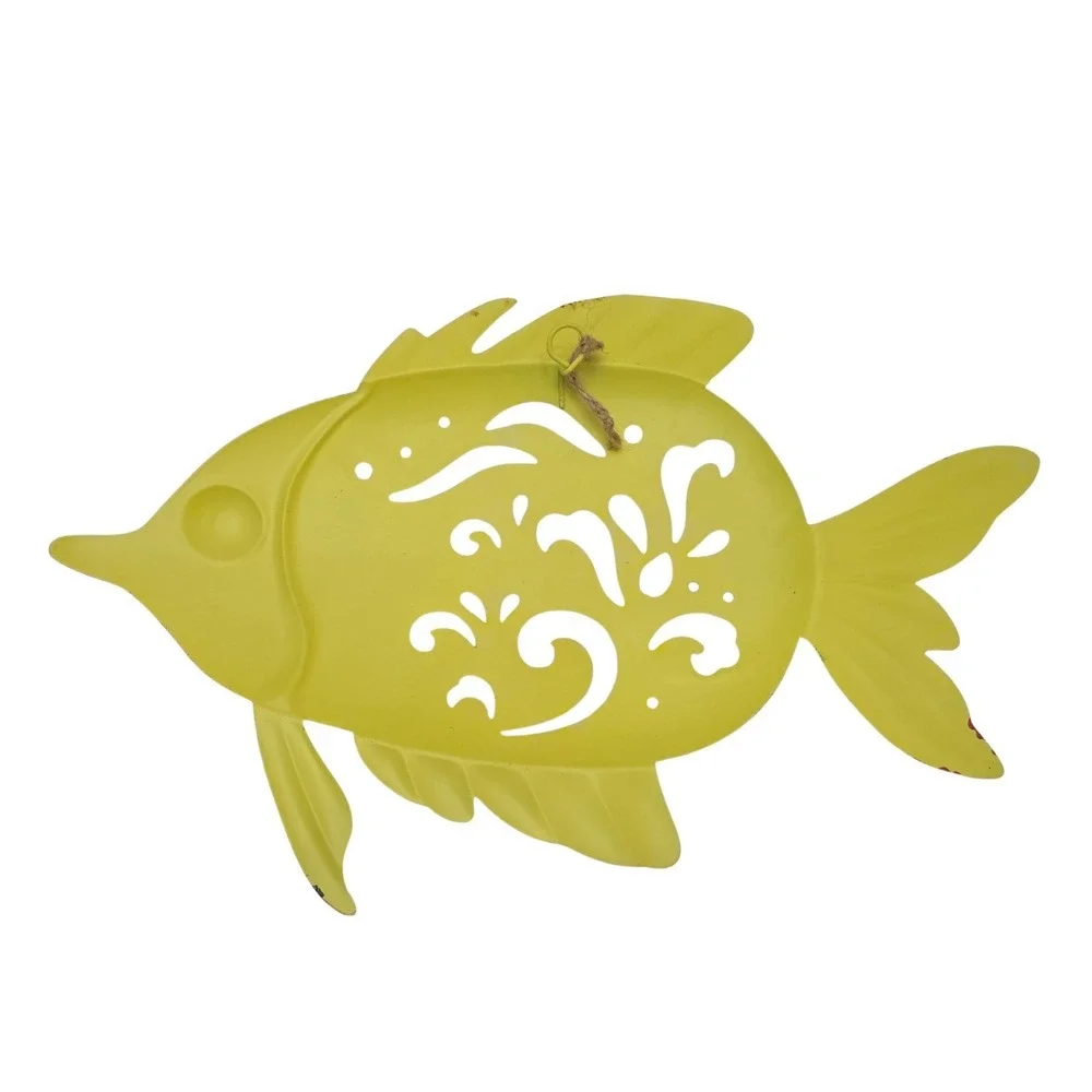 2 - Metal Fish Wall Art Vibrant Decor-Colorful 3D Tropical‎ Fish Lightweight